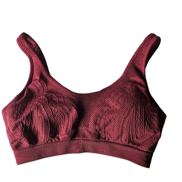 Athleta Red Knit Pullover Sports Bra - Picture 1 of 7